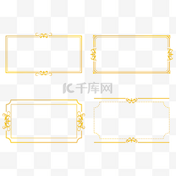 金色花纹的韩国金色精致边框