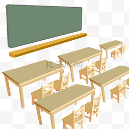 桌椅图片_教室黑板桌椅