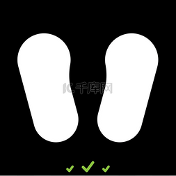 婴儿鞋子图标图片_鞋类中的婴儿足迹是白色图标 .. 