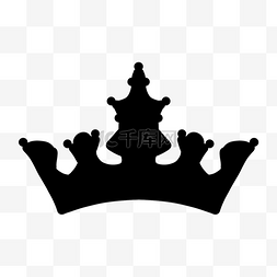 剪影黑色王族皇冠