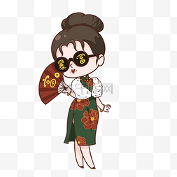 国潮旗袍合影女装图片-国潮旗袍合影女装图片素材免费下载-千库网