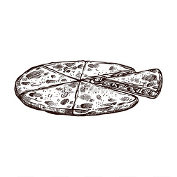 墨西哥节日玉米饼矢量草图符号墨