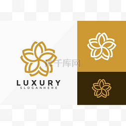 Elegant Star Flower Logo Design, Minimalist L