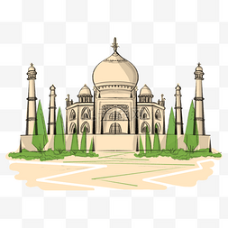文明家园镂空球图片_泰姬陵印度地标建筑