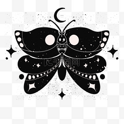 蝴蝶黑色质感创意波西米亚风格