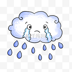 害羞的表情包图片_蓝色云彩云朵卡通表情可爱的