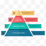 金字塔四层信息表抽象风格商业彩色