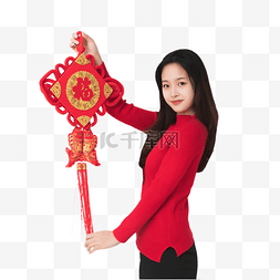 新年春节拜年美女人物