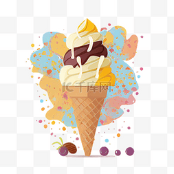 清凉夏日冰淇淋图片_夏日清凉冷饮冰淇淋