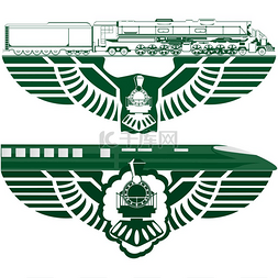 绿色科技背景图片_与铁路的图标