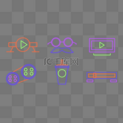 渐变霓虹电影图标