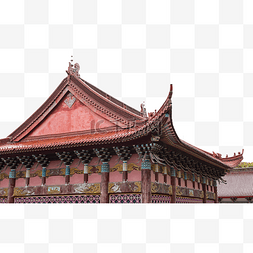 红色建筑中式图片_红色寺庙建筑