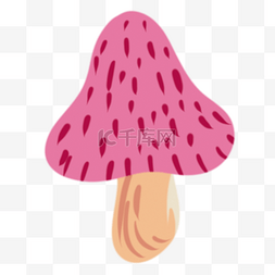 粉色可爱蘑菇卡通嬉皮士贴纸