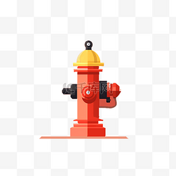 消防栓平面卡通素材