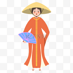 女孩越南传统服饰