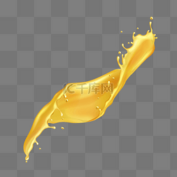非牛顿流体图片_飞溅的油水花四溅液体流体金色黄