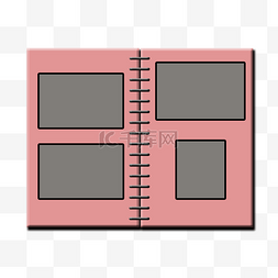 内页设计模板下载图片_相册图册相片照片边框粉色相册内