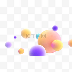 几何清新背景图片_球形流体几何简约c4d