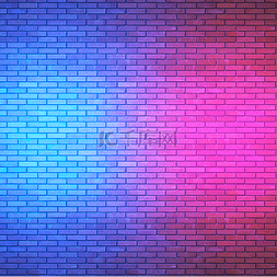 墙面动画图片_荧光霓虹彩绘炫酷墙面砖墙边框