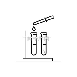 化学烧杯图片_基因工程，支架上的烧杯和带有滴