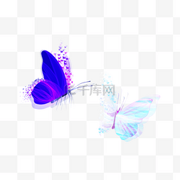 蝴蝶阴影图片_彩色的抽象蝴蝶