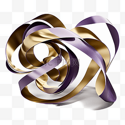 一条很细的紫色丝带