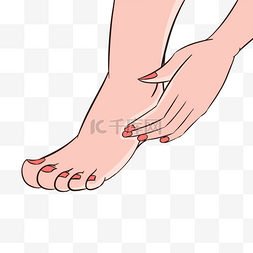 脚趾卡通美容指甲油护理