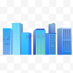 城市图片_城市蓝色大楼