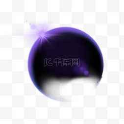 球体紫色发光边缘效果