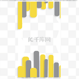 黄色商务条纹图片_商务instagram抽象流体竖边框