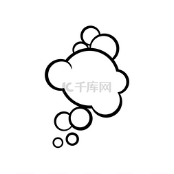白色气泡图片_云在运动中孤立的漫画碰撞或尘埃