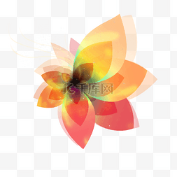 彩色花卉背景图片_花卉发光抽象风格