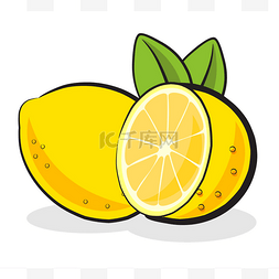 水果手绘png图片_柠檬水果病媒图解