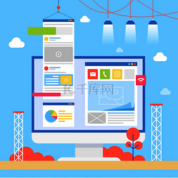 计算机屏幕与互联网页面建设、饼