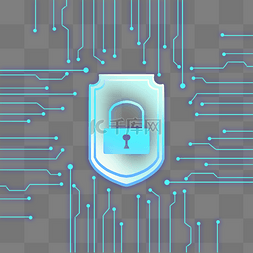 科技锁子图片_科技安全蓝色锁子