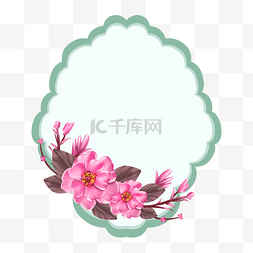 紫红图片_标签带花老式复古紫红花朵