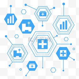 扁平医疗多边形图标