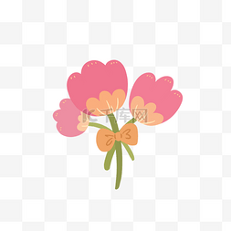 植物简笔图片_扁平卡通可爱花花