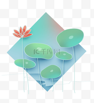 创意夏季几何景观