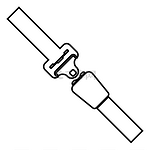 安全带图标黑色矢量插图平面样式简单图像