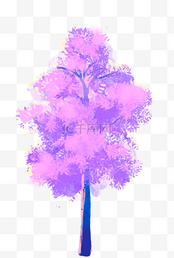 梦幻紫色树木