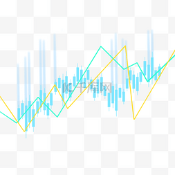 趋势下降图图片_股票k线图上升趋势证券投资蓝色