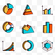 数据分析图标矢量图
