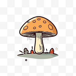蘑菇扁平卡通免抠图素材