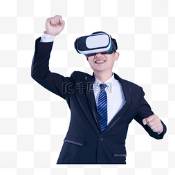 虚拟体验VR眼镜科技人物动作
