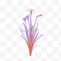 c4d水晶图片_c4d酸性玻璃水晶马兰花