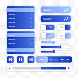 用户ui图标图片_用户界面手机蓝色渐变图标界面体