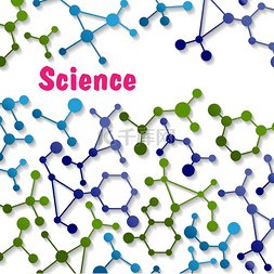 教育科学背景图片_色彩缤纷的科学背景图案，具有蓝