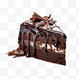 一块巧克力蛋糕实物