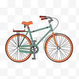 手绘自行车插画图片_手绘插画风免抠元素自行车